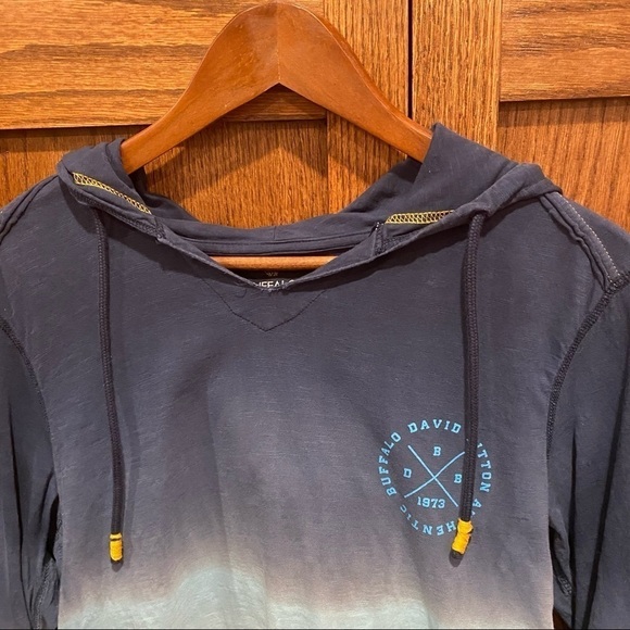 Buffalo David Bitton Ombré Hoodie Top Beach Surfer Size Small - Picture 3 of 9